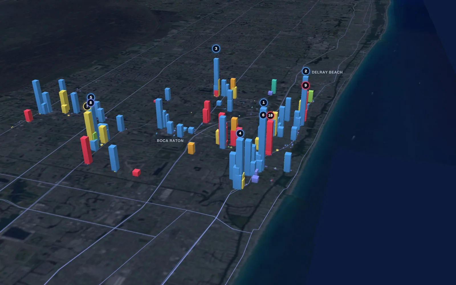 3D map of Botox and neurotoxin providers in Boca Raton