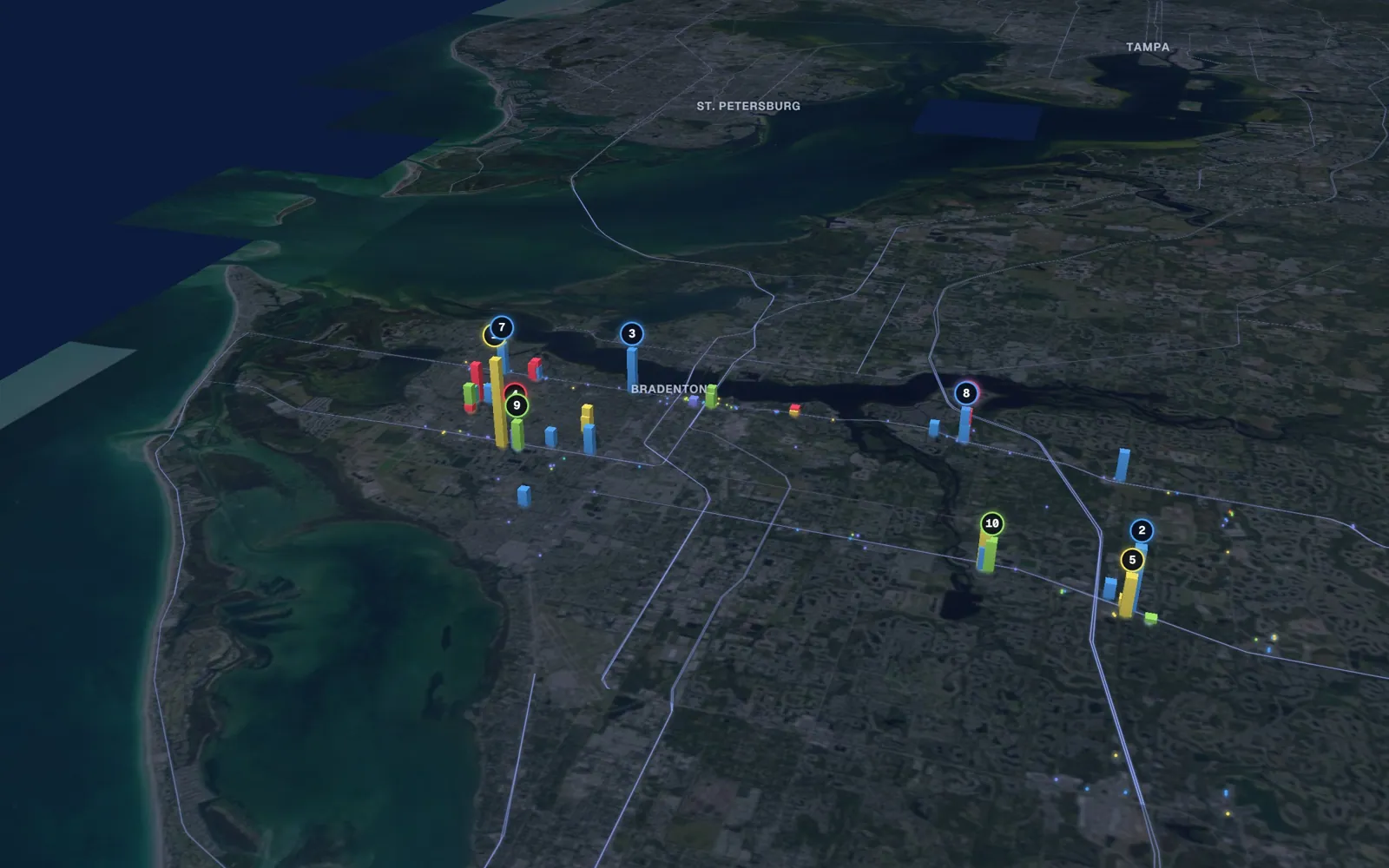 3D map of Botox and neurotoxin providers in Bradenton