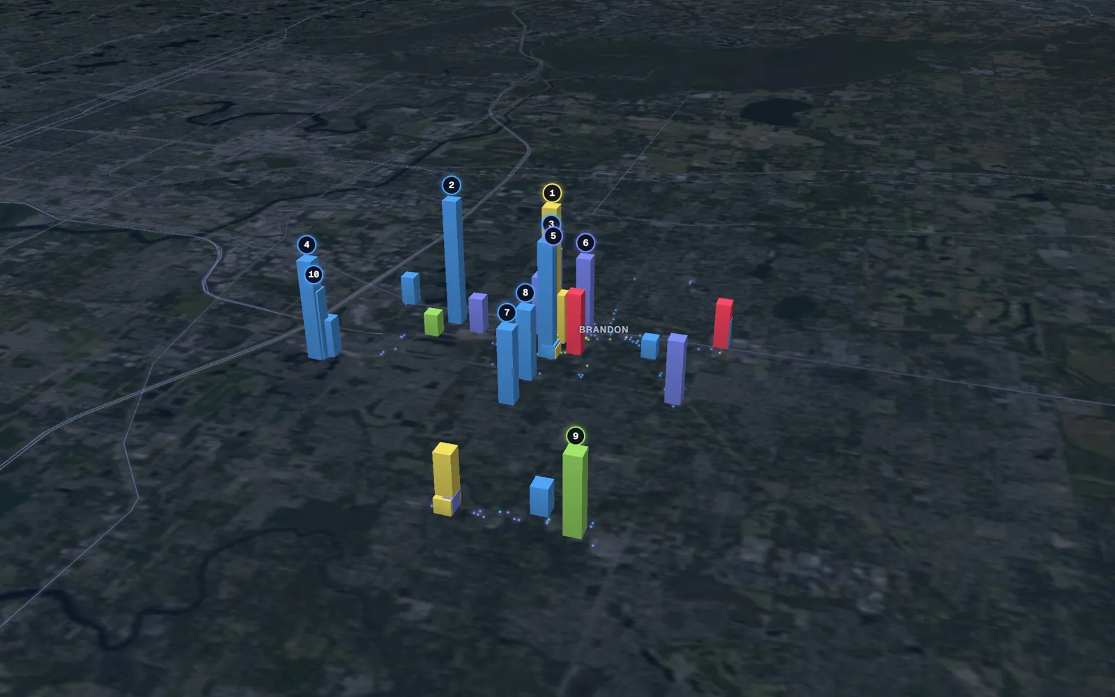 3D map of Botox and neurotoxin providers in Brandon