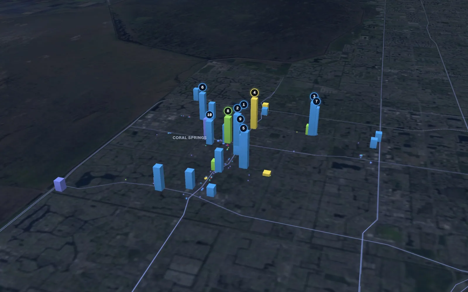 3D map of Botox and neurotoxin providers in Coral Springs