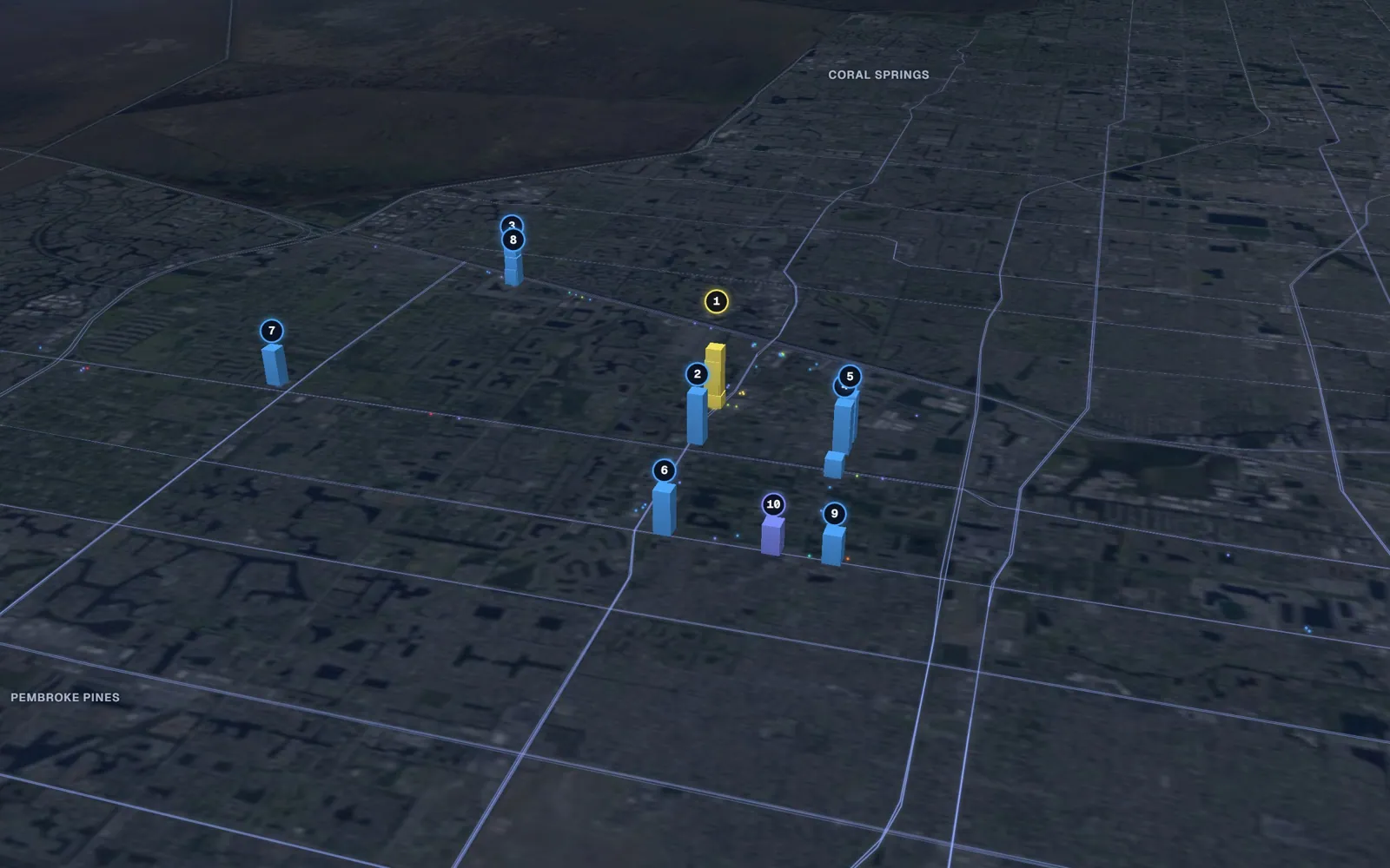 3D map of Botox and neurotoxin providers in Davie