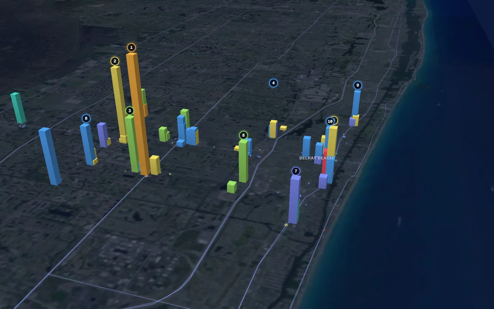 3D map of Botox and neurotoxin providers in Delray Beach