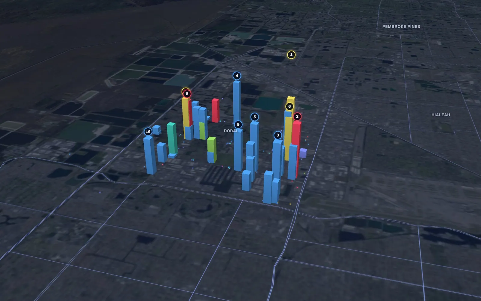 3D map of Botox and neurotoxin providers in Doral