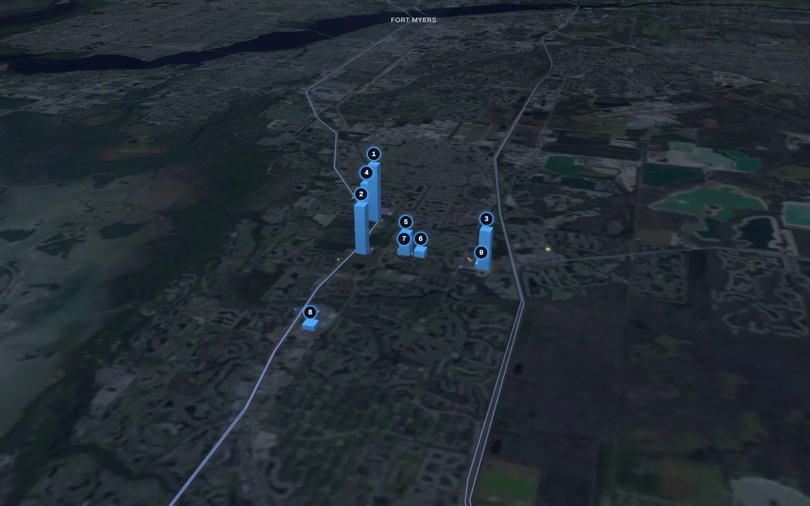 3D map of Botox and neurotoxin providers in Estero