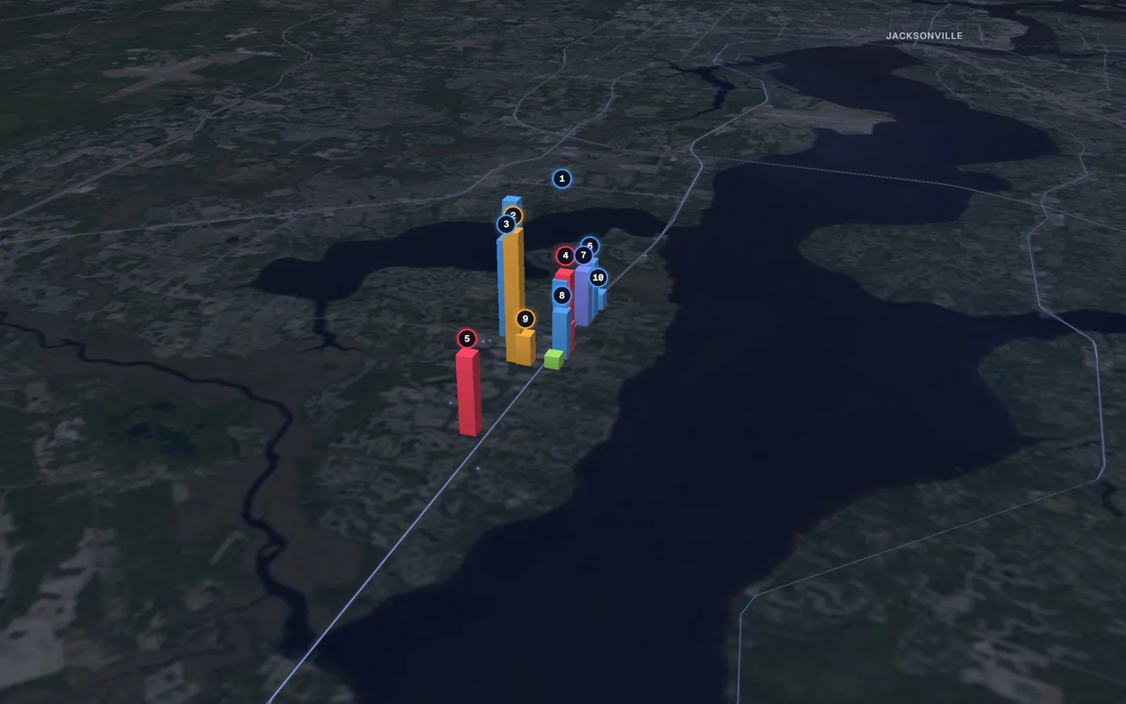 3D map of Botox and neurotoxin providers in Fleming Island