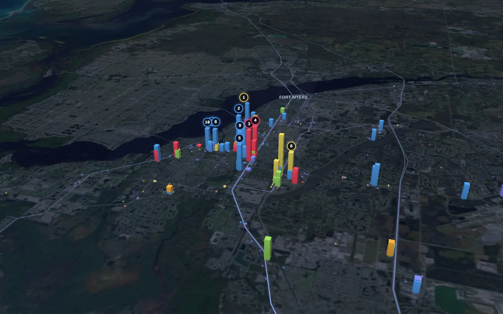 3D map of Botox and neurotoxin providers in Fort Myers