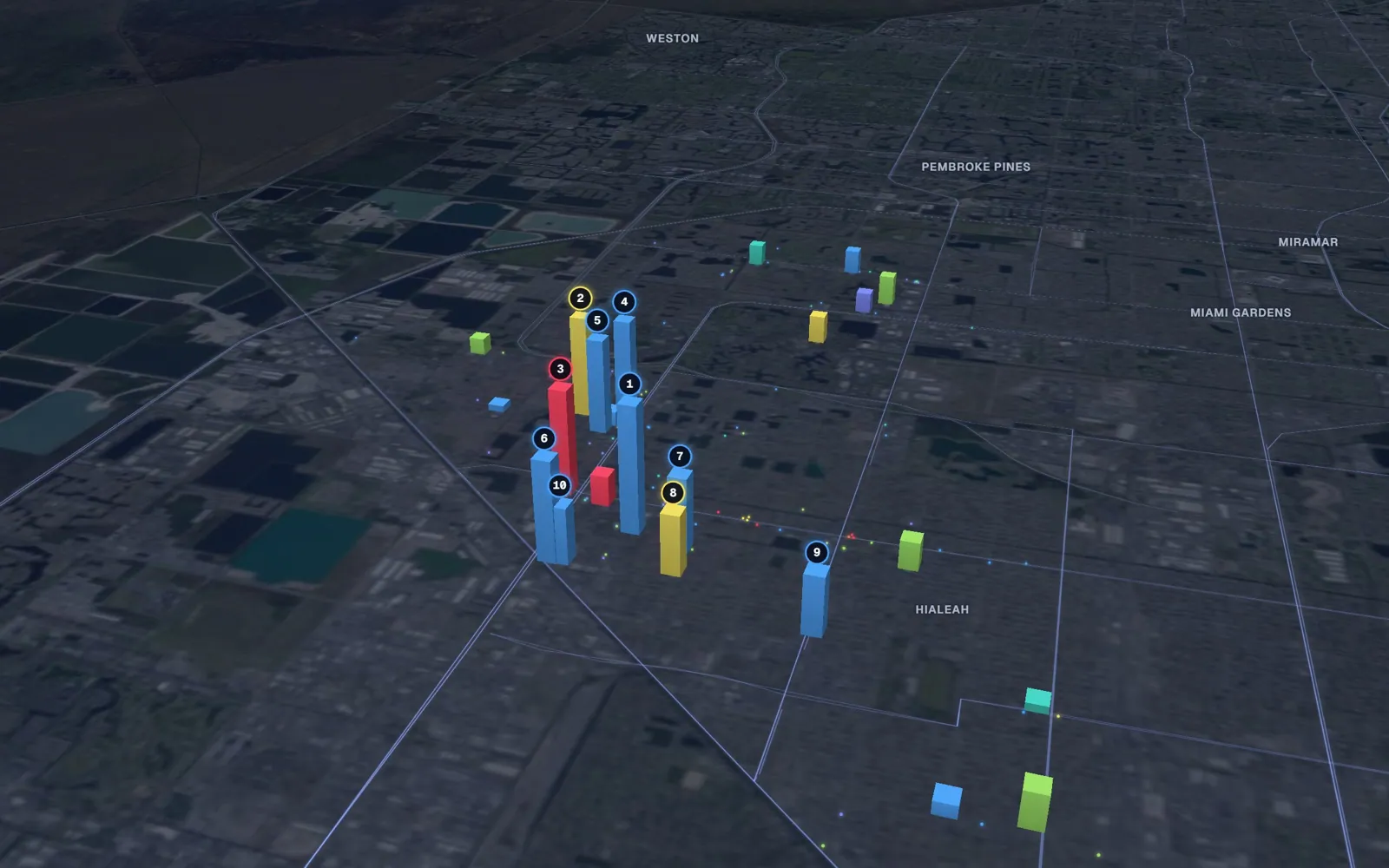 3D map of Botox and neurotoxin providers in Hialeah