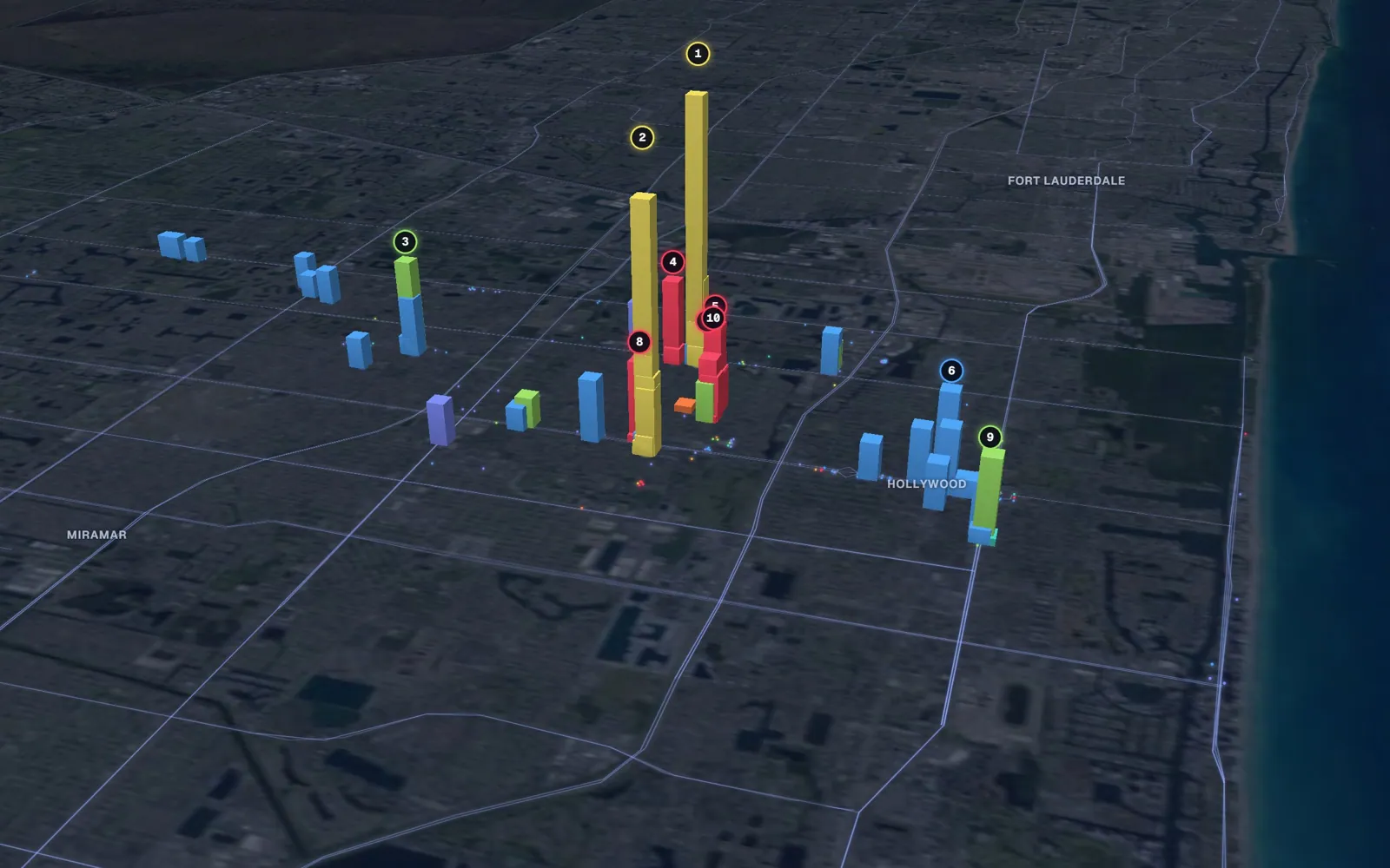 3D map of Botox and neurotoxin providers in Hollywood