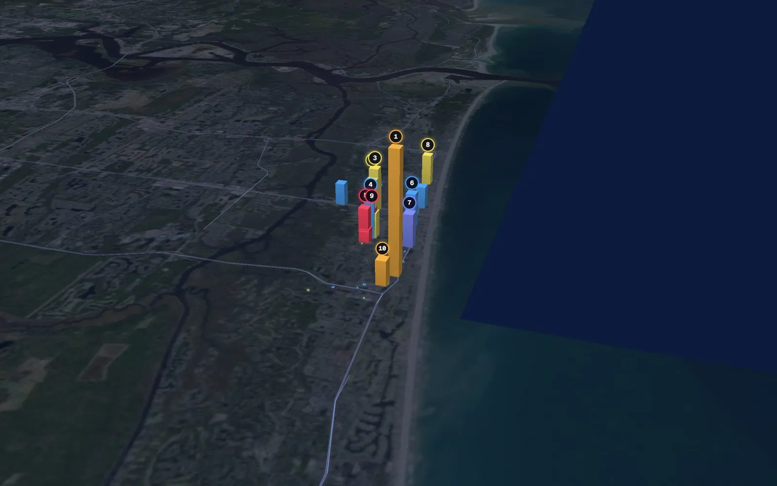 3D map of Botox and neurotoxin providers in Jacksonville Beach