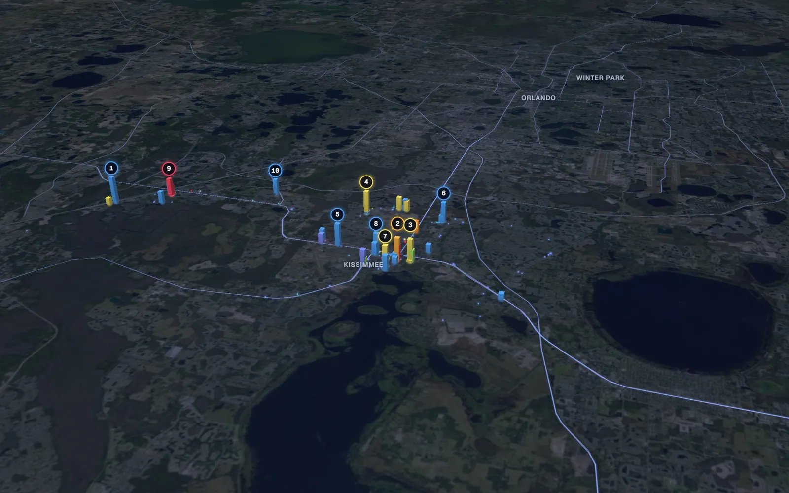 3D map of Botox and neurotoxin providers in Kissimmee