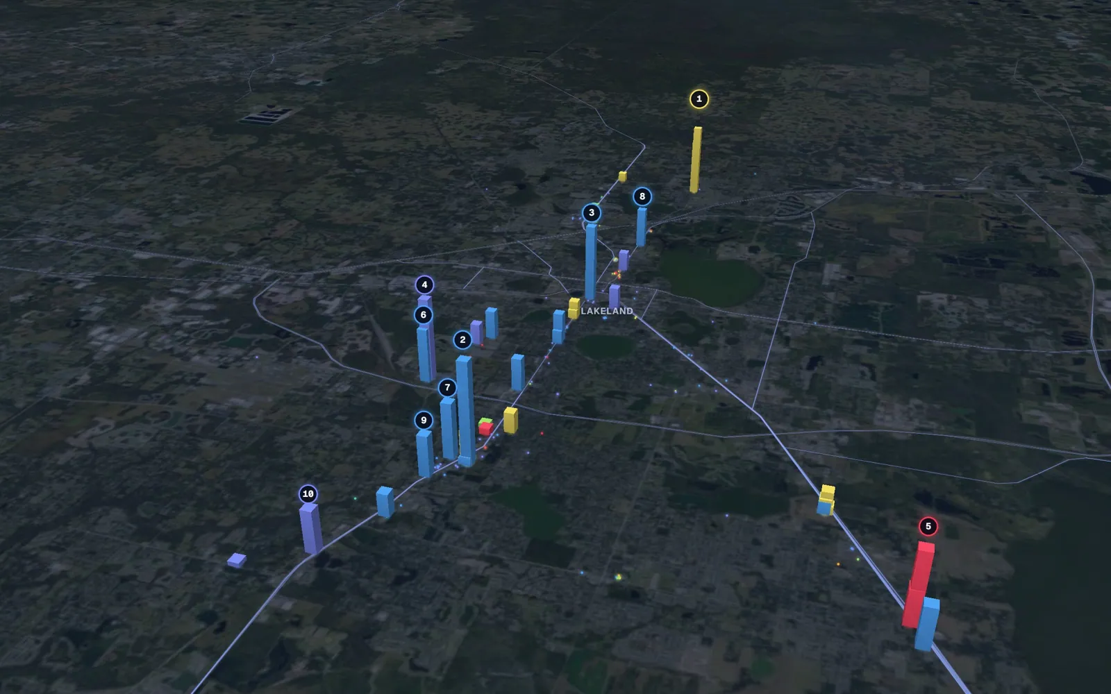 3D map of Botox and neurotoxin providers in Lakeland