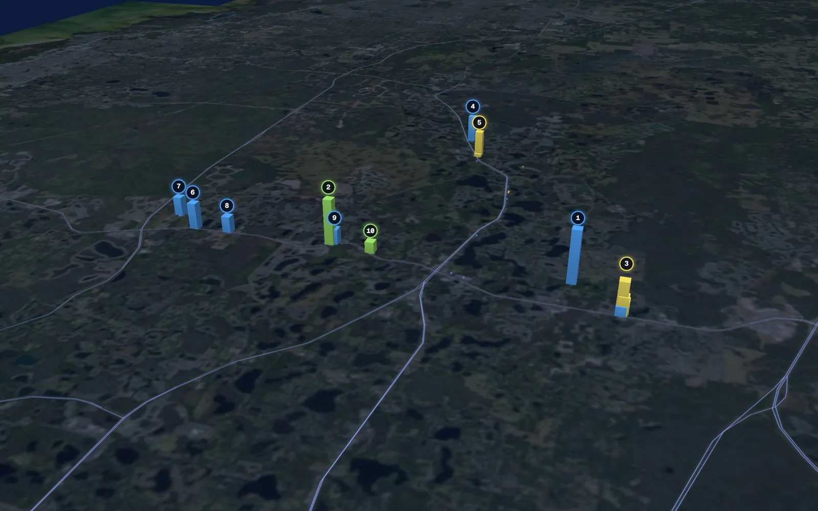 3D map of Botox and neurotoxin providers in Land O' Lakes