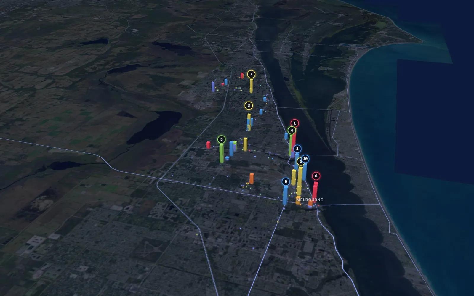 3D map of Botox and neurotoxin providers in Melbourne