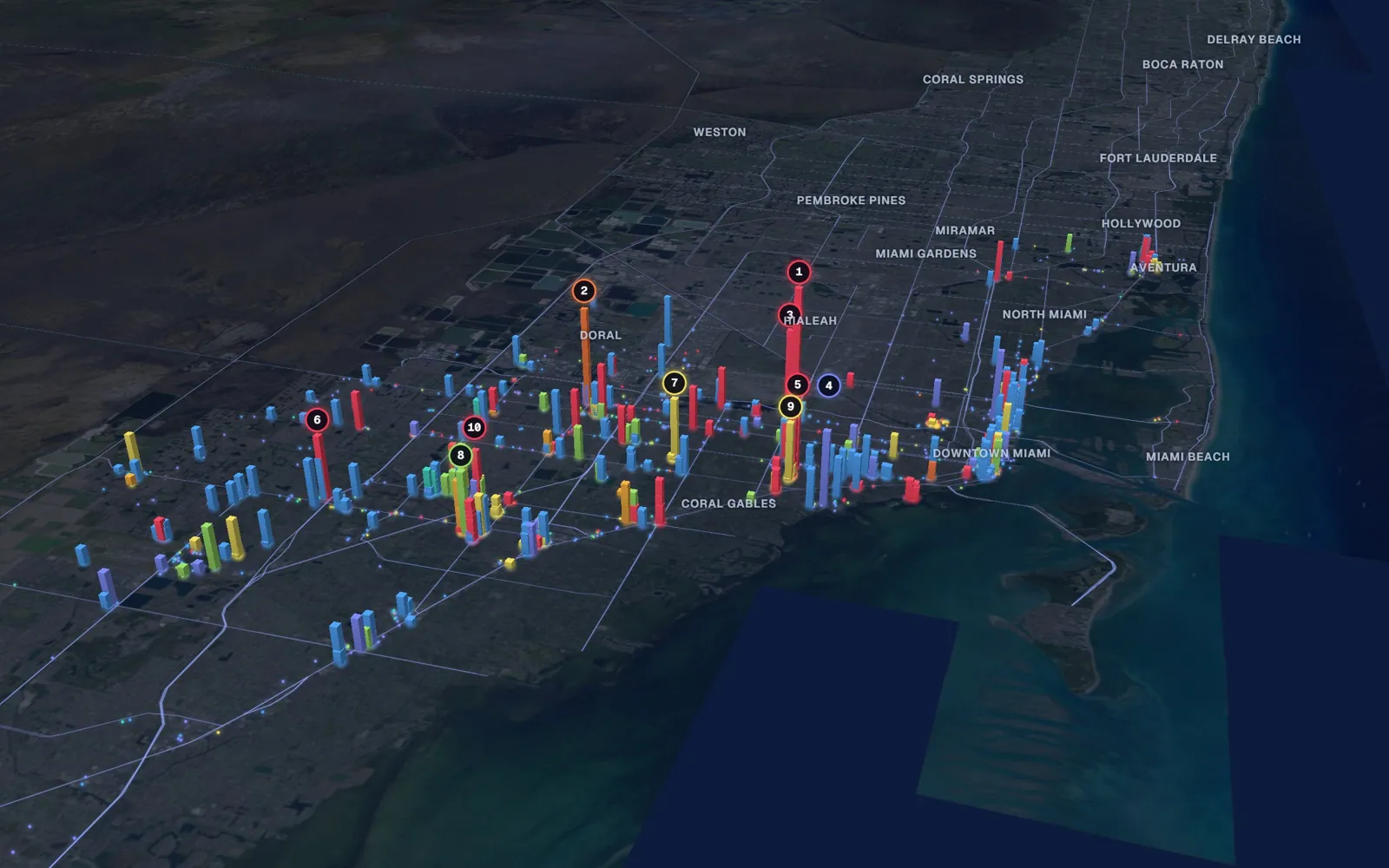 3D map of Botox and neurotoxin providers in Miami