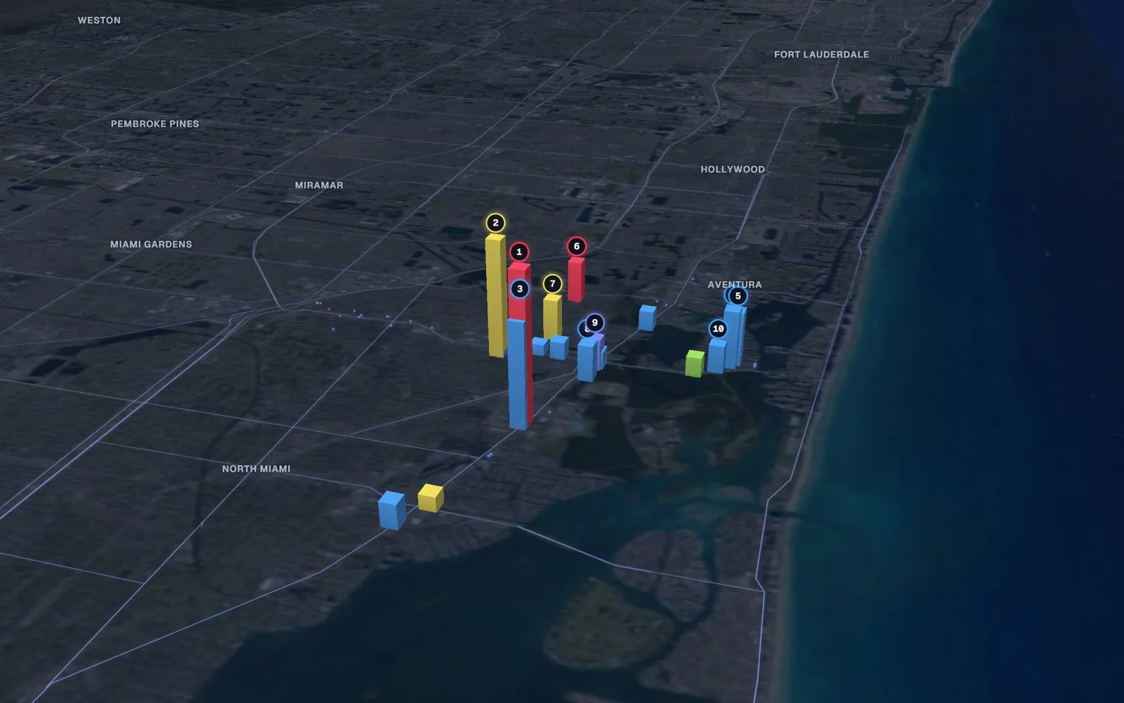 3D map of Botox and neurotoxin providers in North Miami Beach