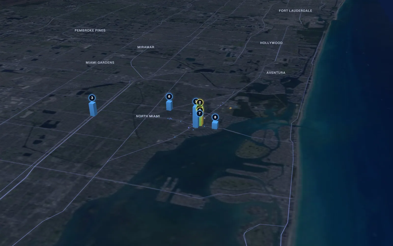 3D map of Botox and neurotoxin providers in North Miami