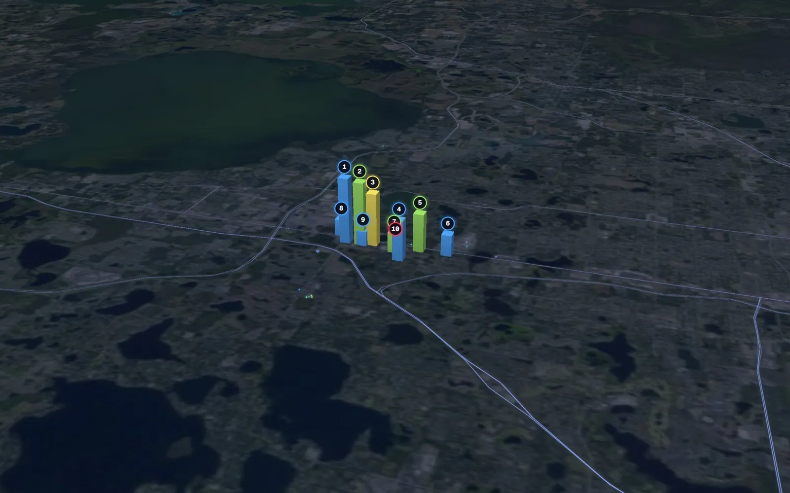 3D map of Botox and neurotoxin providers in Ocoee
