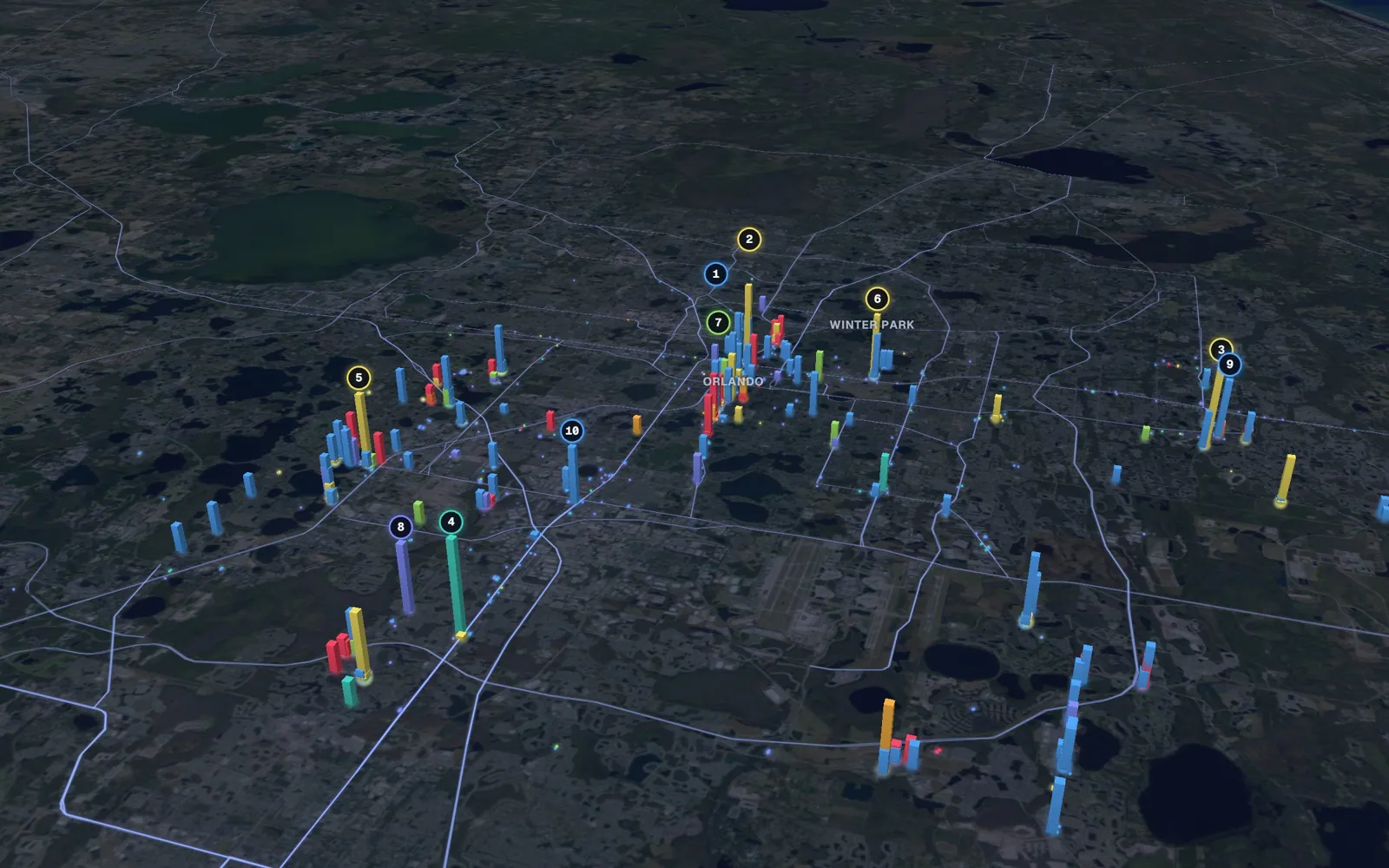 3D map of Botox and neurotoxin providers in Orlando