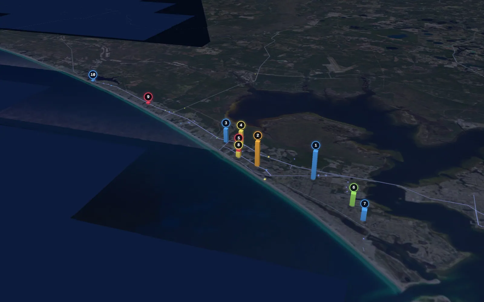 3D map of Botox and neurotoxin providers in Panama City Beach