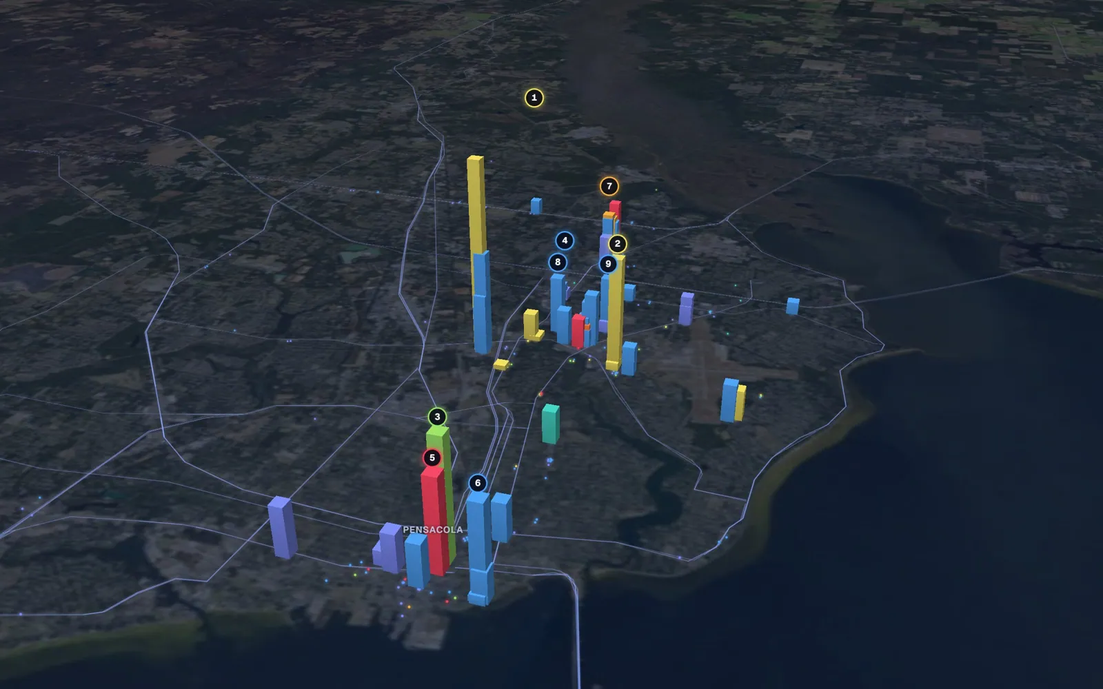 3D map of Botox and neurotoxin providers in Pensacola