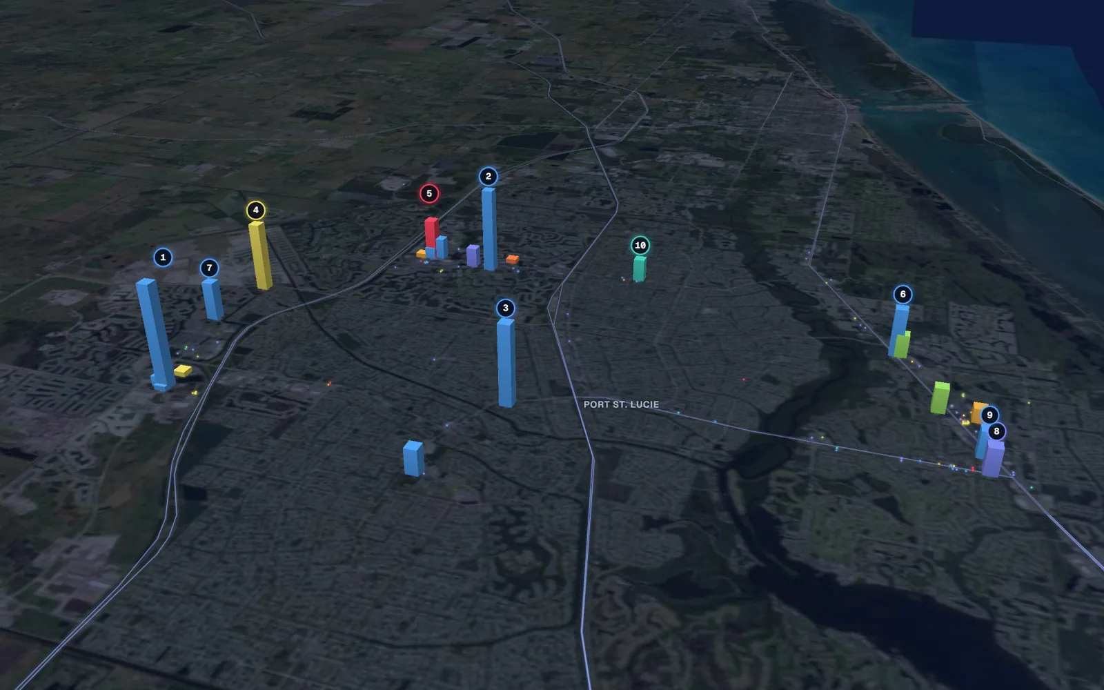 3D map of Botox and neurotoxin providers in Port St. Lucie