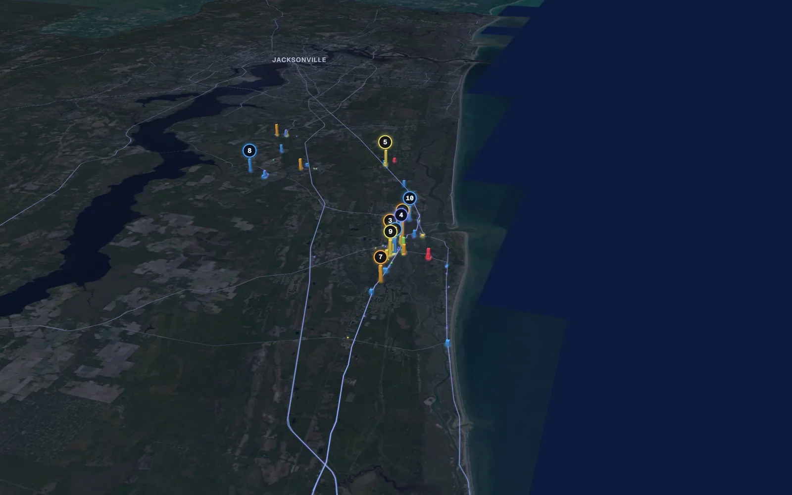 3D map of Botox and neurotoxin providers in St. Augustine