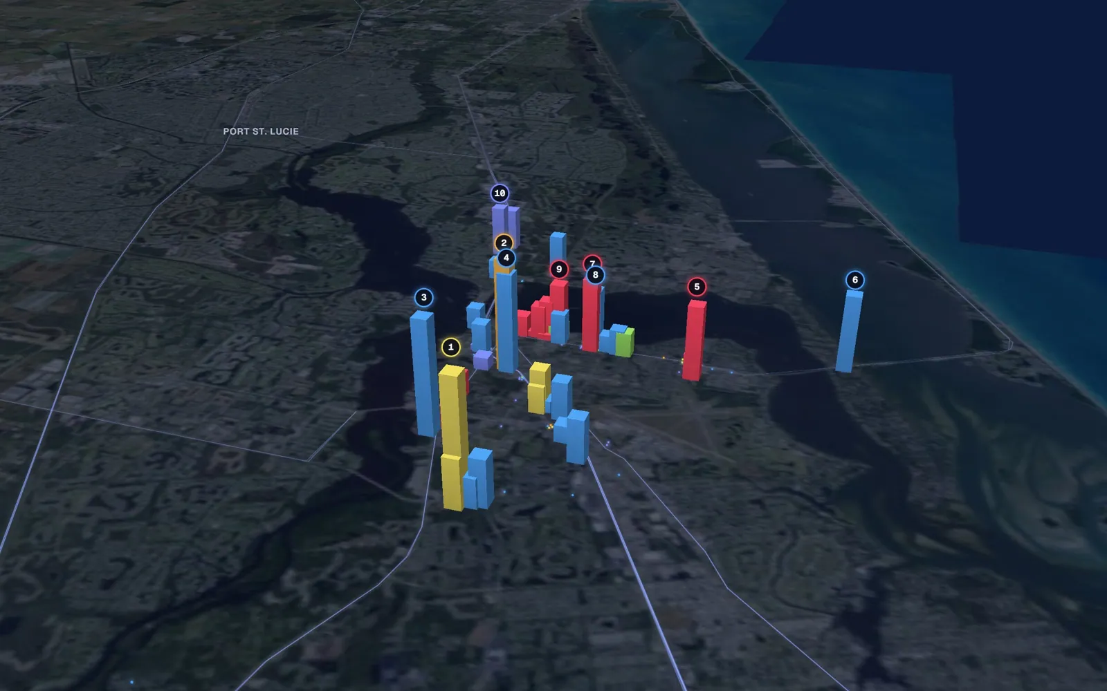 3D map of Botox and neurotoxin providers in Stuart