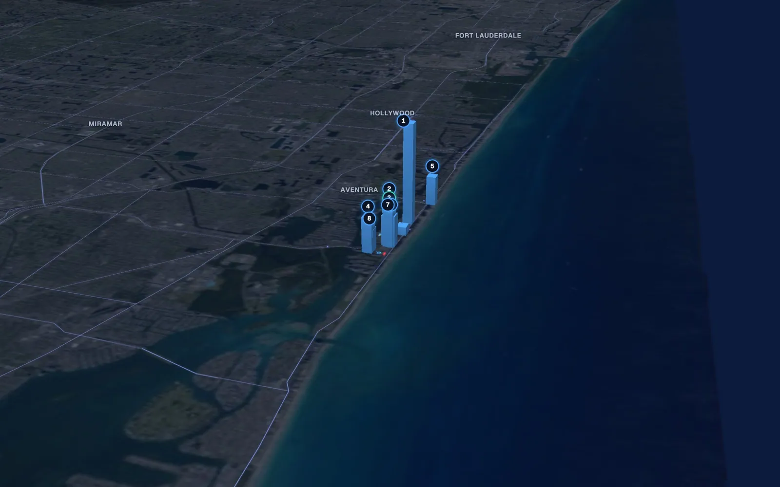 3D map of Botox and neurotoxin providers in Sunny Isles Beach