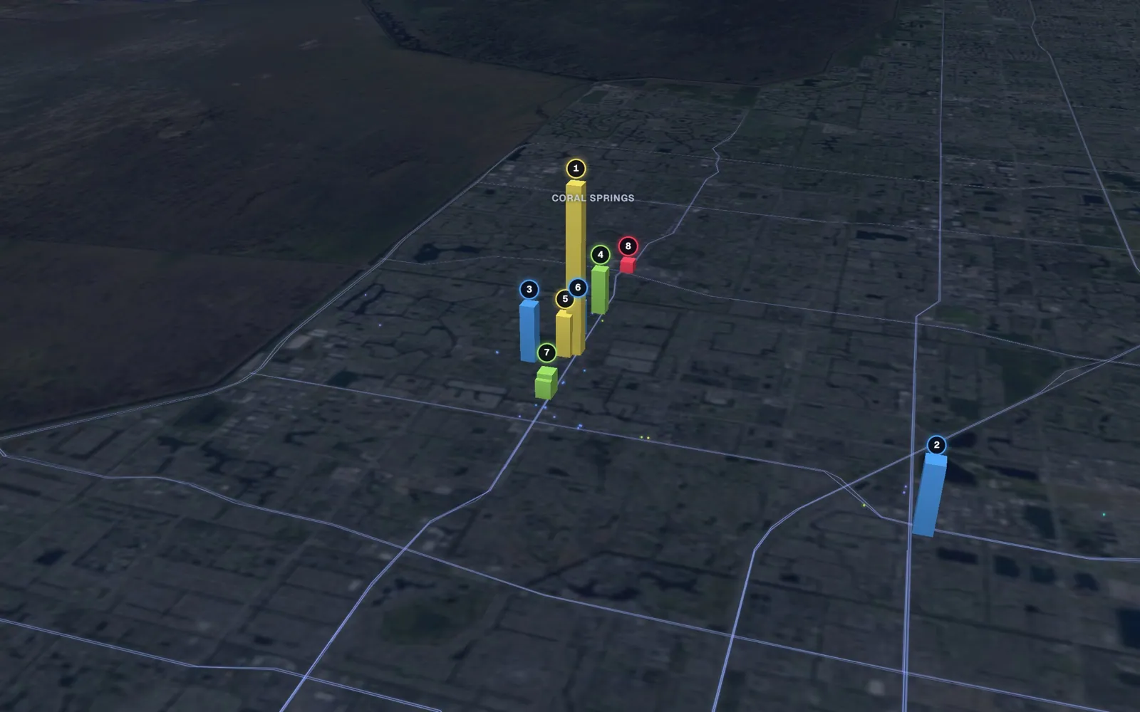 3D map of Botox and neurotoxin providers in Tamarac