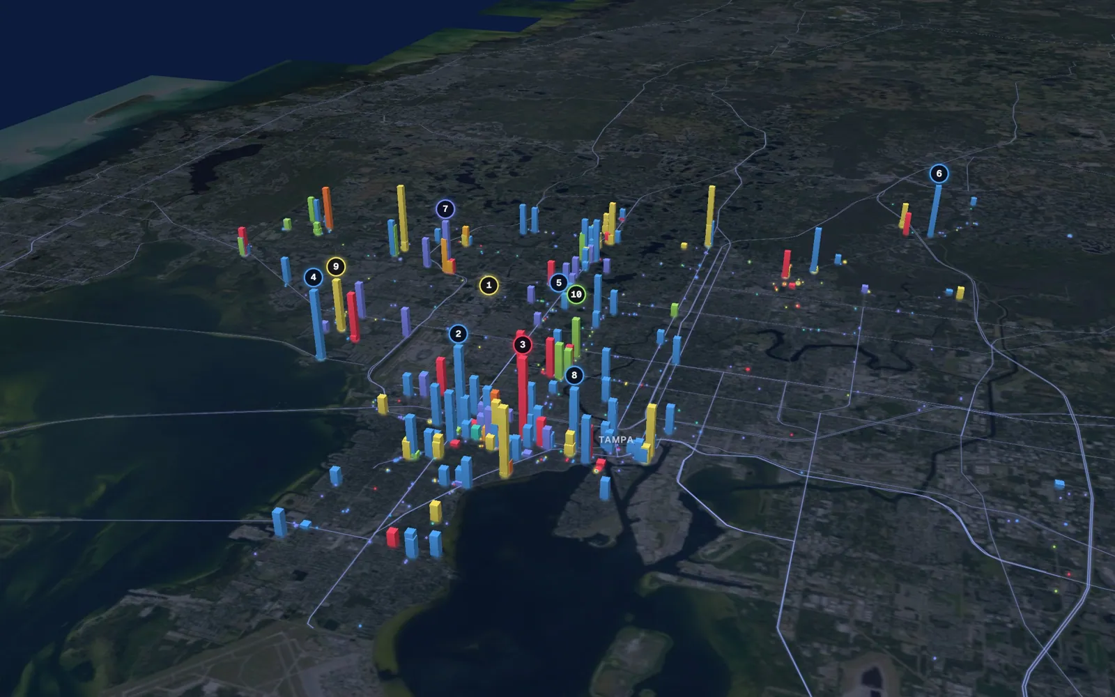 3D map of Botox and neurotoxin providers in Tampa