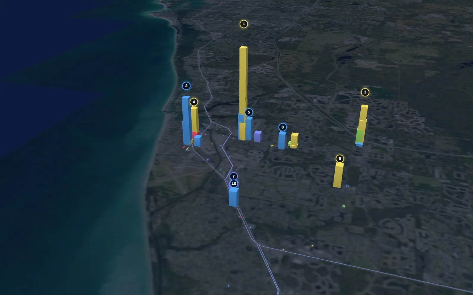 3D map of Botox and neurotoxin providers in Venice