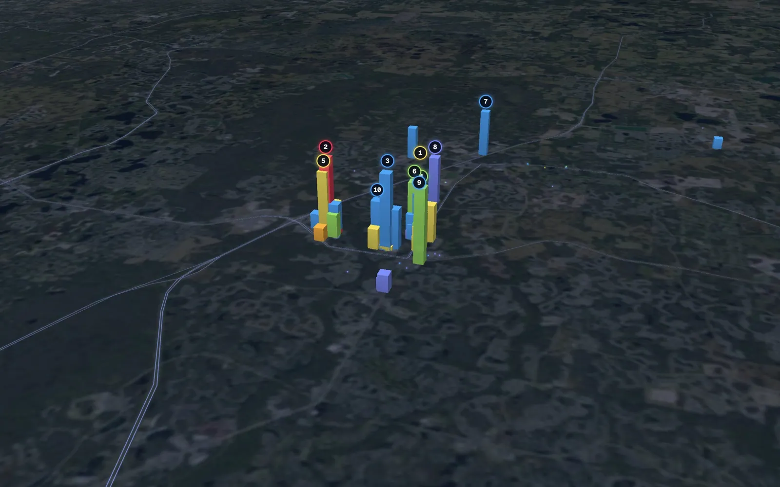 3D map of Botox and neurotoxin providers in Wesley Chapel