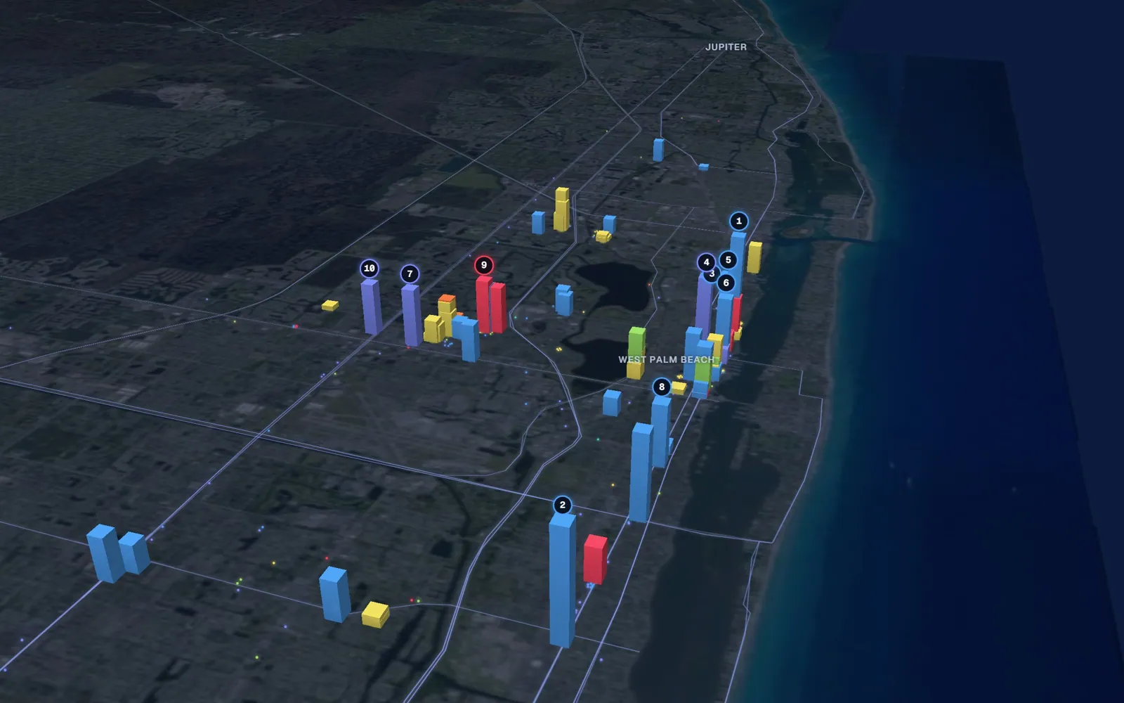 3D map of Botox and neurotoxin providers in West Palm Beach