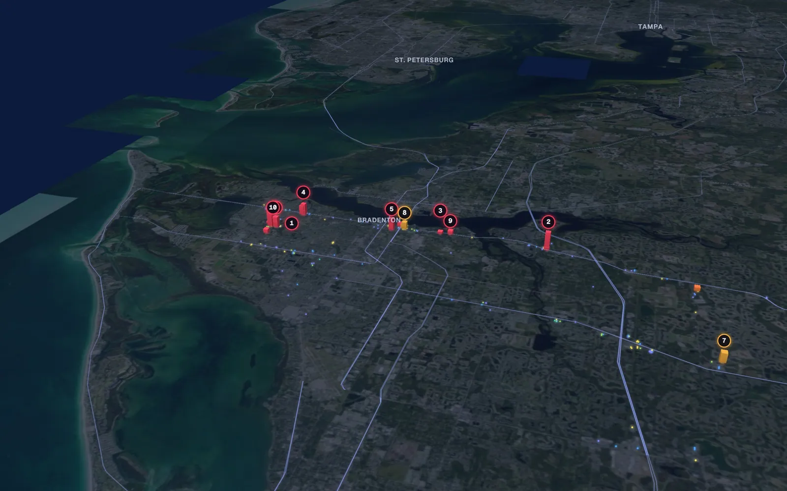 3D map of facelift surgeons in Bradenton