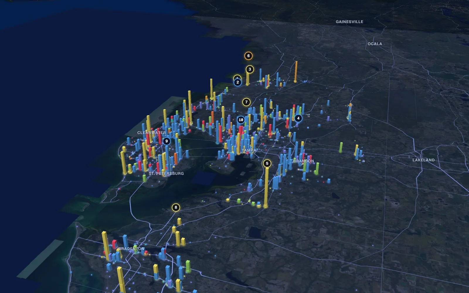 Tampa Bay 3D market map