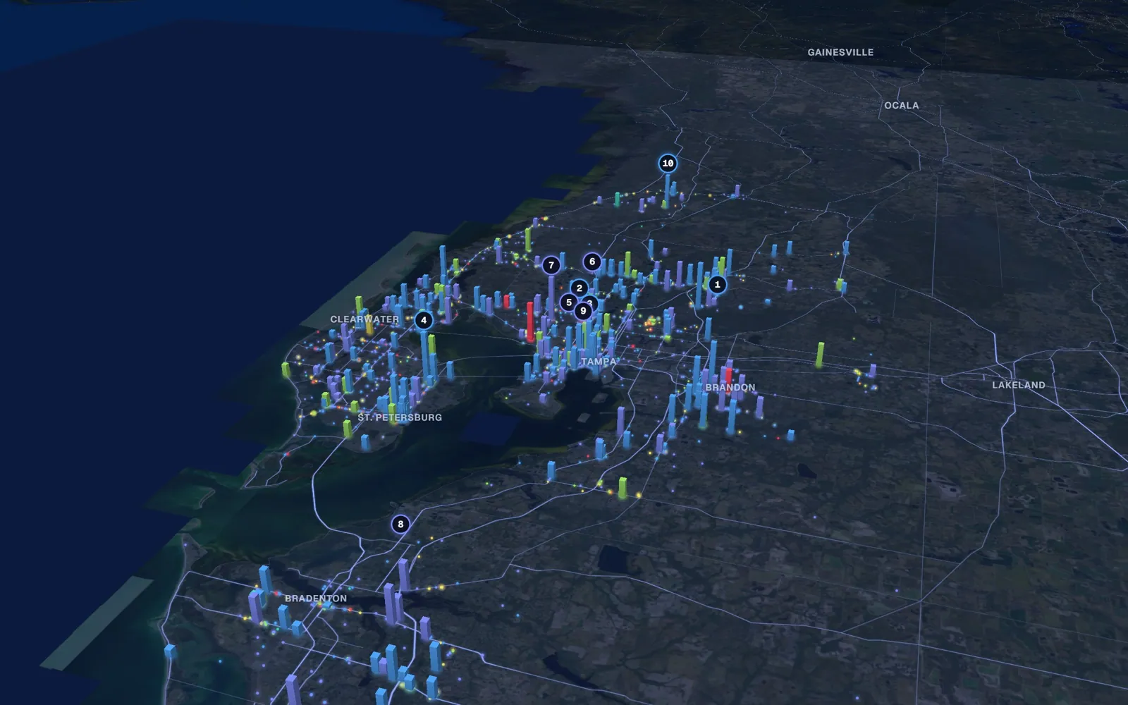 Tampa Bay 3D market map