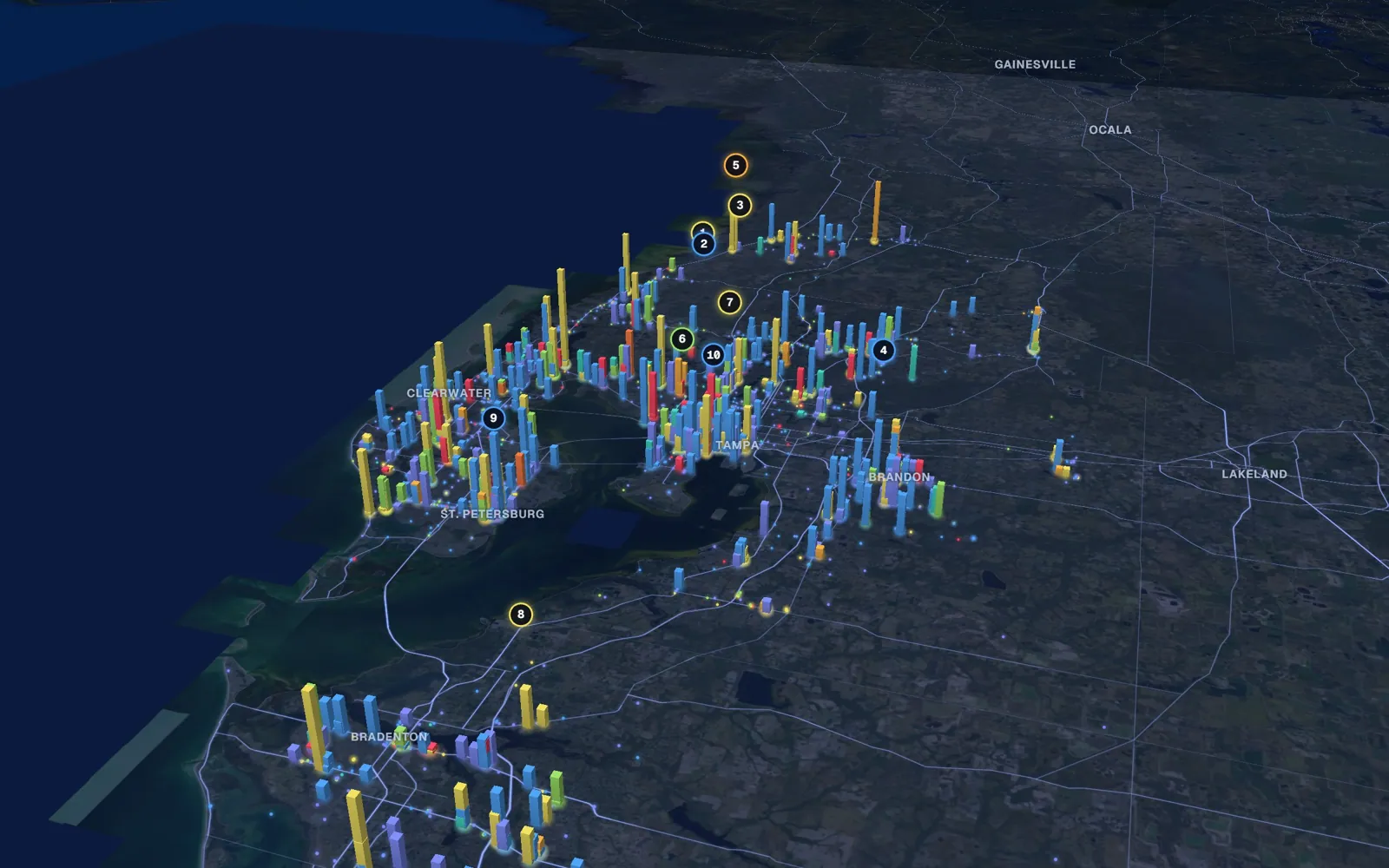 Tampa Bay 3D market map