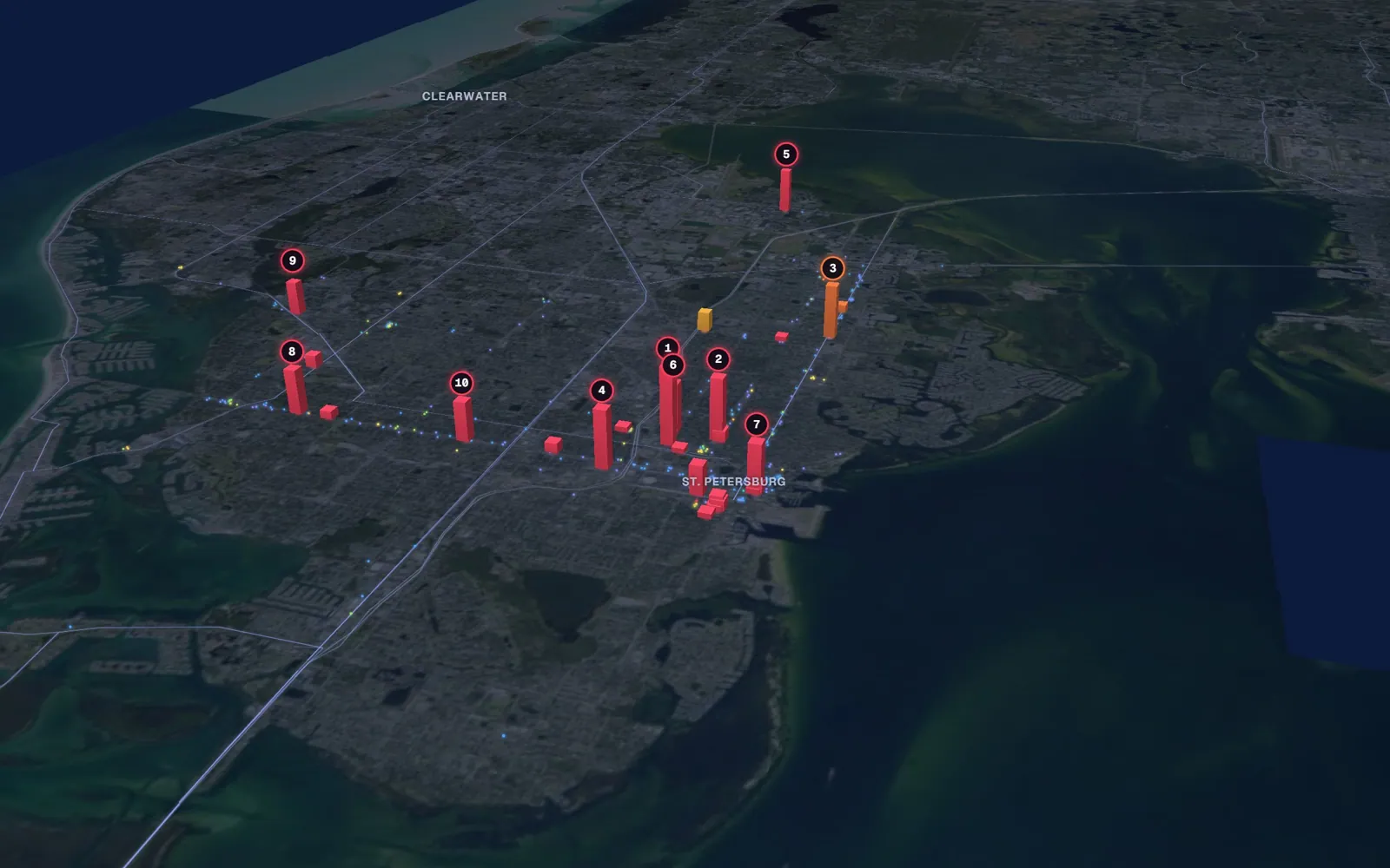 3D map of liposuction surgeons in St. Petersburg