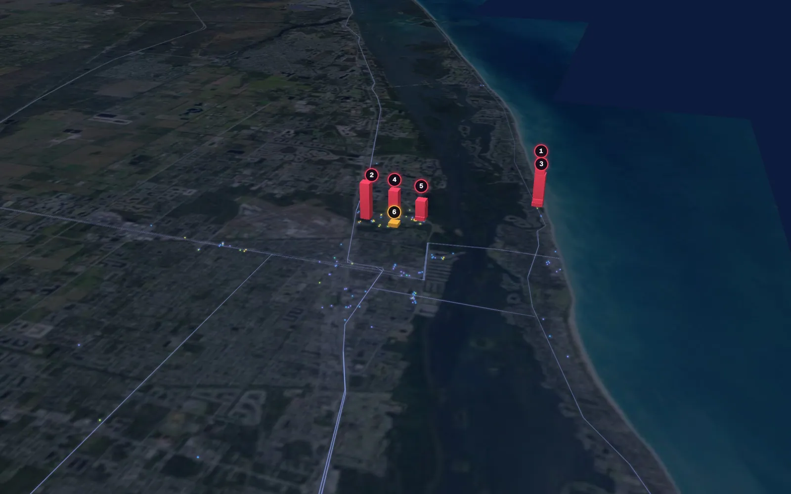 3D map of liposuction surgeons in Vero Beach