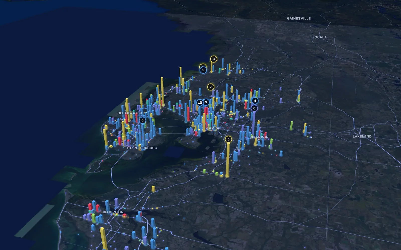 Tampa Bay 3D market map