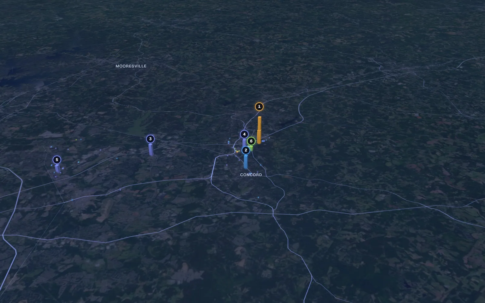 3D map of body contouring providers in Concord