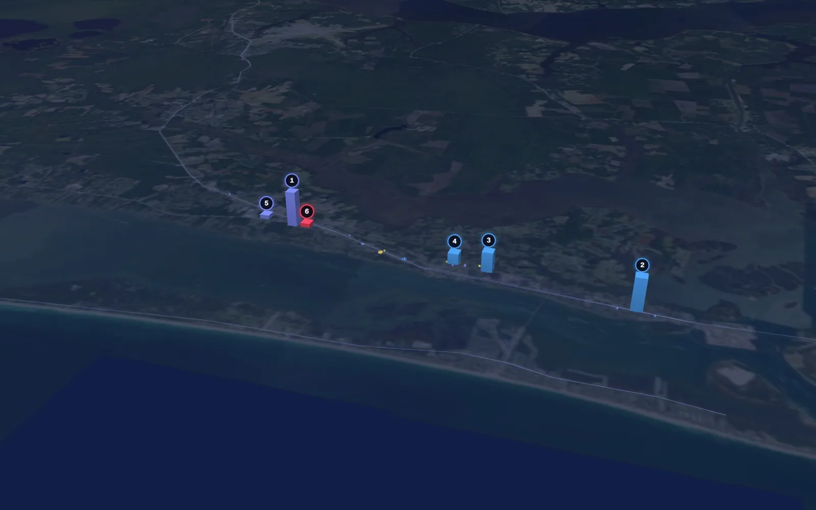 3D map of body contouring providers in Morehead City