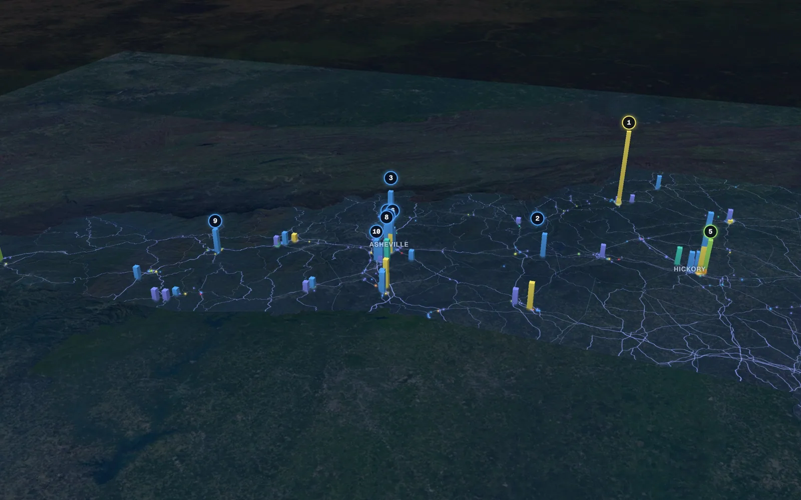 Mountains 3D market map