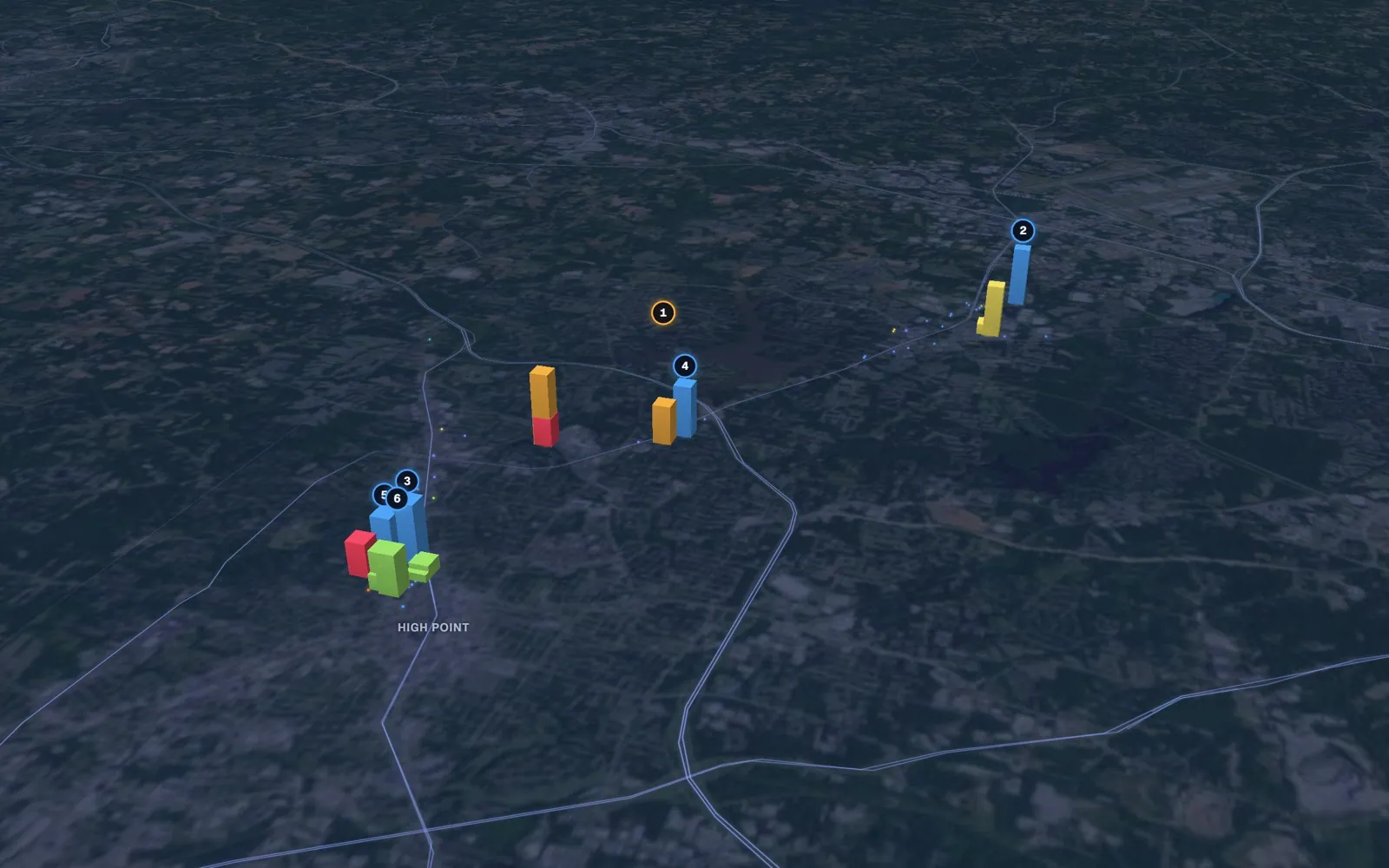 3D map of Botox and neurotoxin providers in High Point