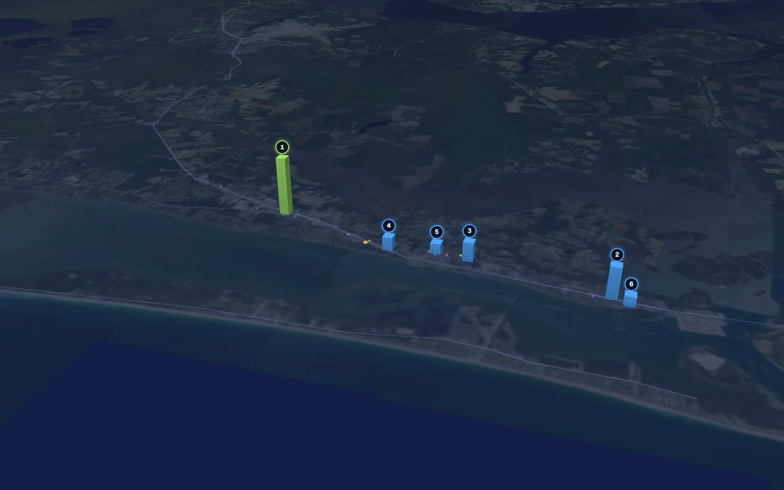 3D map of Botox and neurotoxin providers in Morehead City
