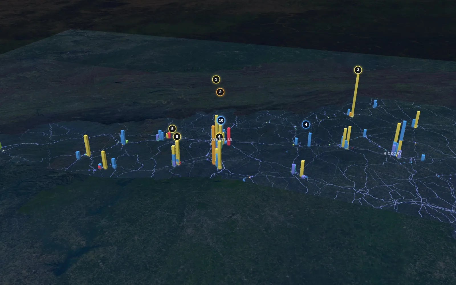 Mountains 3D market map