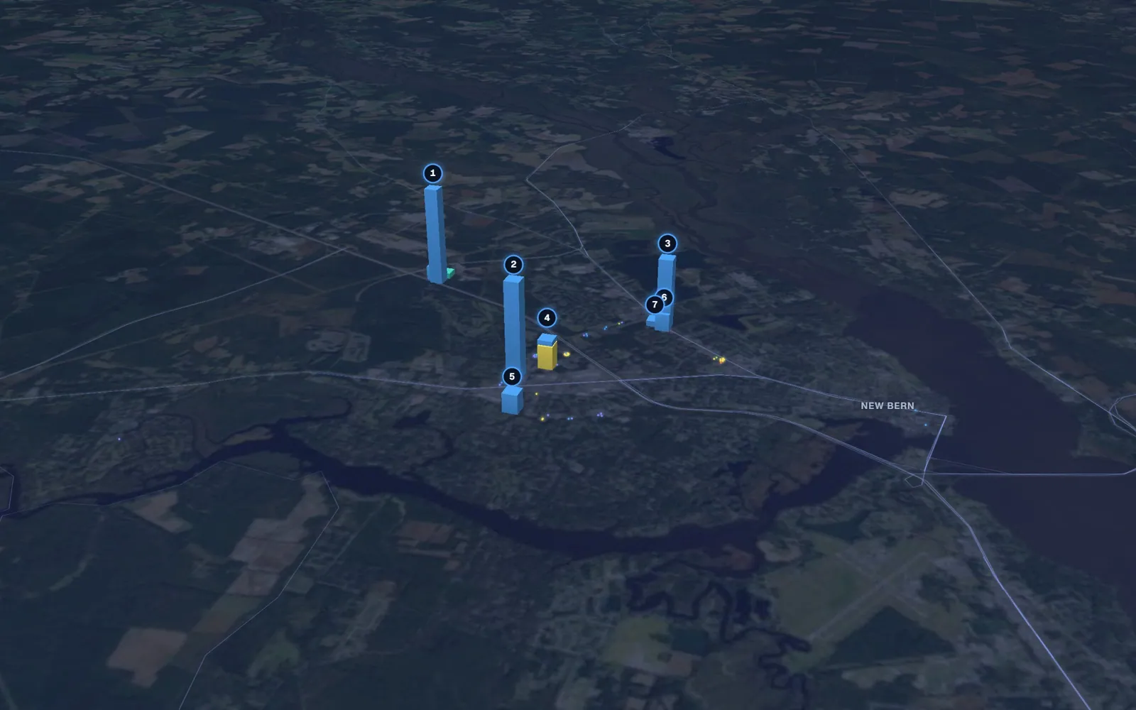 3D map of Botox and neurotoxin providers in New Bern