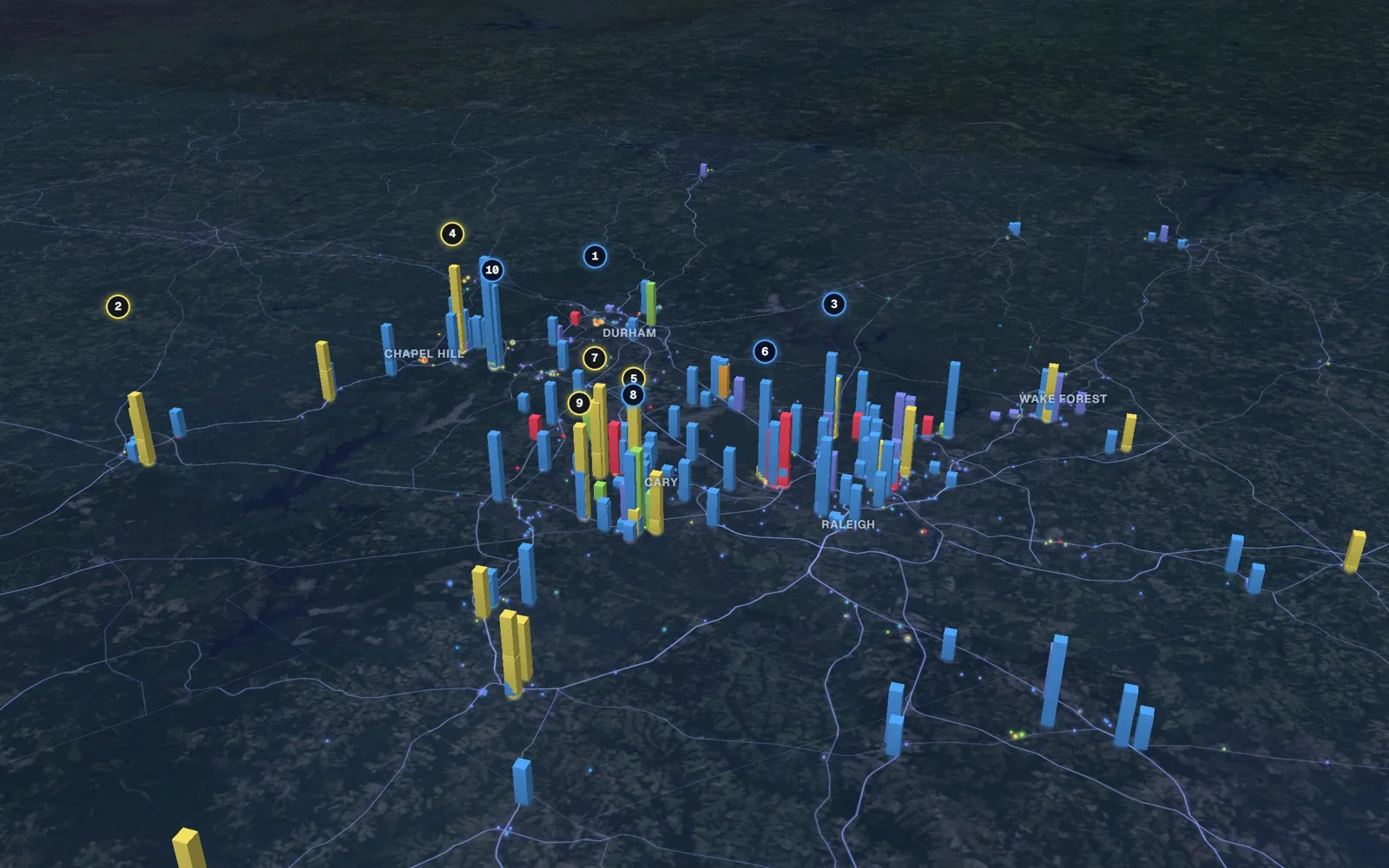 Triangle 3D market map