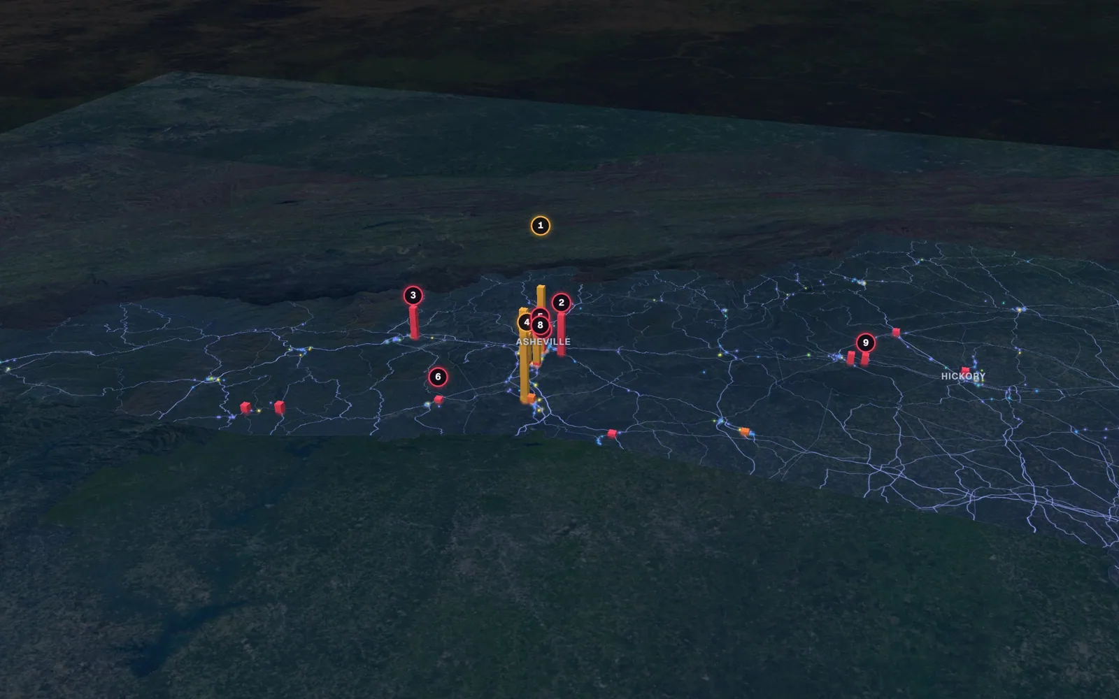 Mountains 3D market map