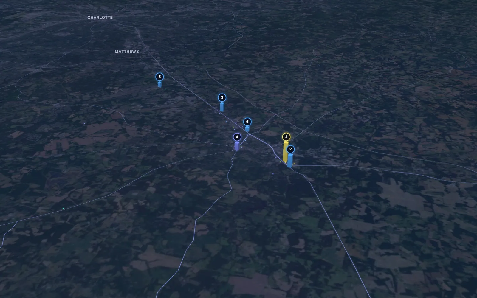 3D map of dermal filler providers in Monroe